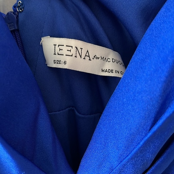 Ieena for Mac Duggal Jersey Plunge Neck Evening Gown in Royal Size 6 - Picture 7 of 12